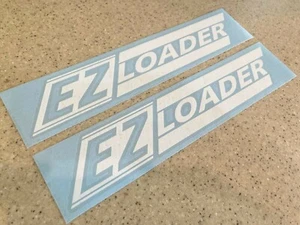 EZ Loaded Vintage Boat Trailer Decals White Vinyl 14" 2-Pak + FREE Shipping! - Picture 1 of 1