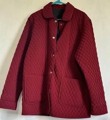 Ladies Quilted Red Jacket by Cole B  size Xlg Fully Lined 100% Poly  sku 964 Foto 1 de 4