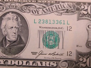 1985 $20 FRN L23813361L *RARE* San Fran w/ Double L *Seq Option Buy - Picture 1 of 6