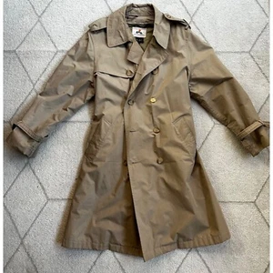 Eastern Mountain Sports Men's 80s/90s Tan Trench Coat Removable Down Lining Sz L - Picture 1 of 17