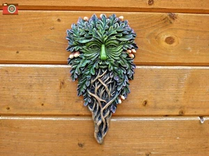 ALL SEEING OAK. A BEAUTIFUL GREEN MAN WALL PLAQUE. Tree Spirits, Wiccan, Pagan. - Picture 1 of 11