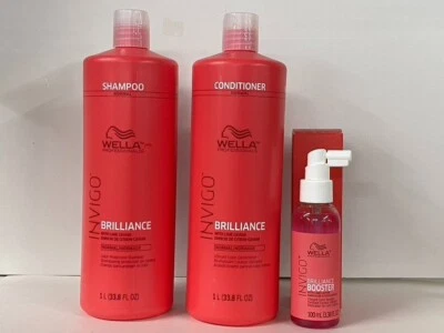 Wella Invigo Brilliance Shampoo & Conditioner Fine/Normal 33.8oz +Booster  / Set - Image 1 of 4