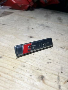 05-08 Audi B7 A4 A6—"S Line" Front Grille Emblem Badge Oem Sports - Picture 1 of 3