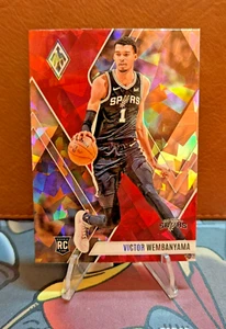 2023-24 Panini Phoenix VICTOR WEMBANYAMA Red Cracked Ice Rookie RC #256 *Spurs - Picture 1 of 2