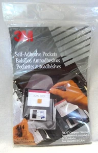 Poches autocollantes vintage 3M pour disquettes d'ordinateur 3,5" NOS lot de 10 - Photo 1/3