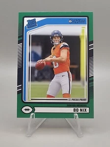 2024 Panini Donruss - Rated Rookie Press Proof Green #369 Bo Nix (RC) 💥 Broncos - Bild 1 von 2