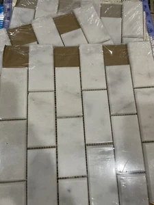 6 Sheets MSI Greecian White 11.81”x11.81” Polished Marble Mosaic Made Europe - Picture 1 of 6