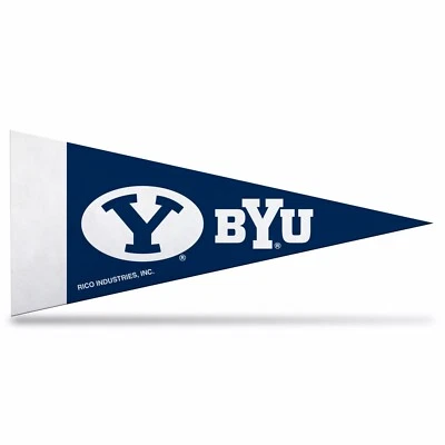 BYU Cougars Brigham Young NCAA Mini Pennant 9X4 inch, Soft Felt, Flag, Baner - Image 1 of 4