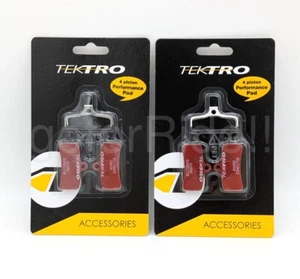 2* Tektro Q10RS Bike Disc Brake Resin Pads, for 4 Piston Caliper Orion,Dorado - Picture 1 of 7