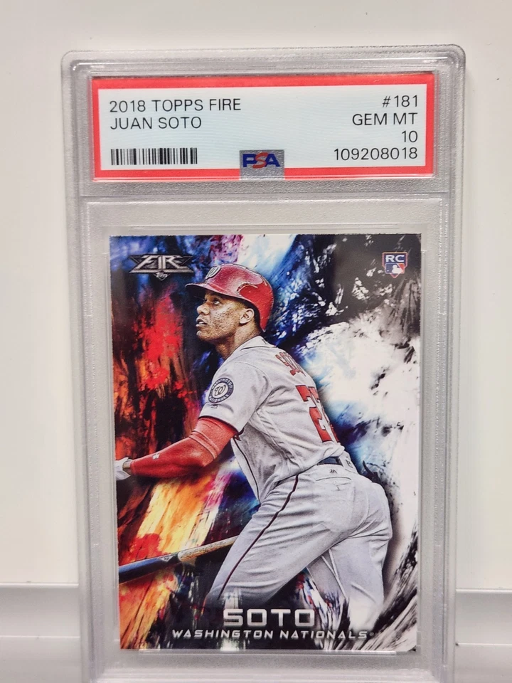 2018 Topps Fire - Juan Soto #181 (RC) PSA 10 - Image 1 of 1