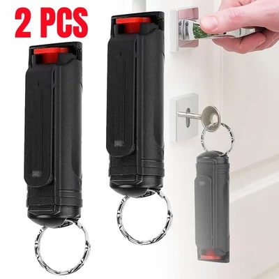 2PCS Pepper Spray Key Ring Spray Plastic Enclosure Spray Car Accessories UK NEW - Image 1 of 4