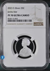 2023-S Jovita Idar Silver Quarter NGC PF70 ULTRA CAMEO - Picture 1 of 2