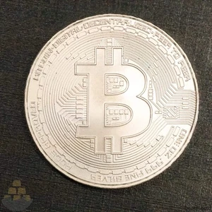 Ronda de plata fina .999 de 1 oz - Bitcoin 2020 cadena de bloques conmemorativa como nueva - Imagen 1 de 4