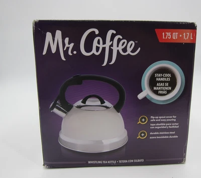 Mr. Coffee Flintshire Stainless Steel Whistling Tea Kettle w/Nylon Handle NEW - Image 1 of 2