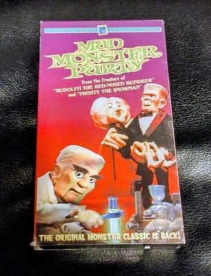 MAD MONSTER PARTY (VHS, 2002) Claymation Classic | Boris Karloff | Rare | VG  - Image 1 of 4