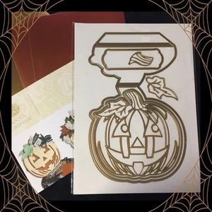 Anna Griffin TARJETA CABALLETE CALABAZA Troqueles y Bonus - Jack-O-Lantern ***NUEVO*** #374 - Imagen 1 de 11