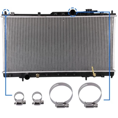 Radiator with Universal Oil Hose Clamps Kit For 2001-2005 Chrysler Sebring - Image 1 of 4