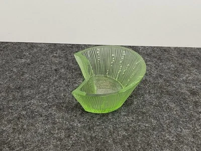 Tigela Lalique França “Coupelle Luna” verde lua crescente - Imagem 1 de 4