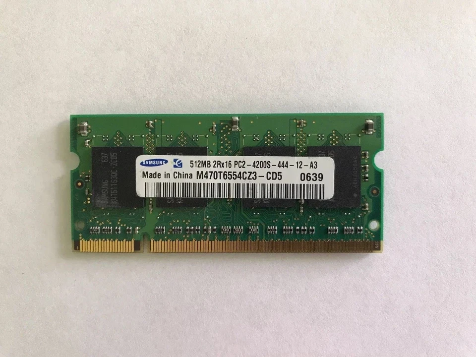 Samsung M470T6554CZ3-CD5 (512MB DDR2 PC2-4200S 533MHz SO DIMM 200-pin) Memory - Image 1 of 1
