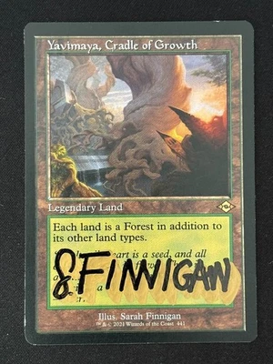 1x MTG Yavimaya Cradle of Growth (Signed) (Artist Proof) (Serialized) - (MH2) - Image 1 of 2