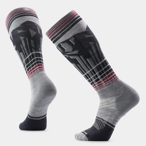 SMARTWOOL Ski Targeted Cushion Summit Shot Over The Calf Socks   LIGHT GRAY - Picture 1 of 2