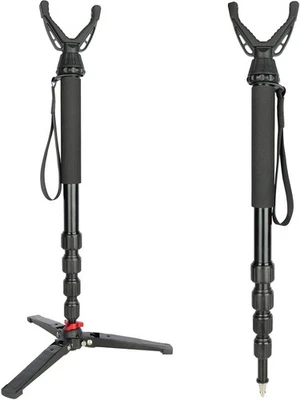 Tripé de tiro monopé conversível giratório 360° ajustável - Imagem 1 de 4