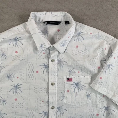 Travis Mathew Lincoln Way Button-Up Golf Shirt Men Large Multi AOP NWOT $100 - Image 1 of 4