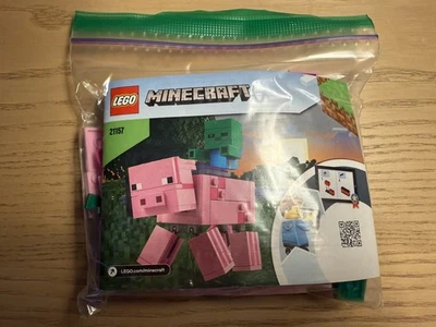 LEGO Minecraft BigFig Pig con bebé zombi (21157) retirado Foto 1 de 2