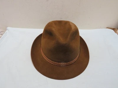 Vintage Dobbs Fifth Avenue Men's Brown Fedora Hat Size 7 1/4, West Germany - Image 1 of 4