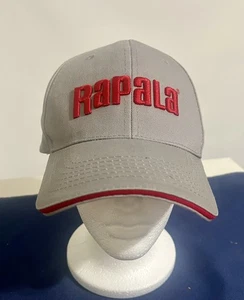Cappello Berretto Baseball Uomo Rapala Regolabile Ricamato Attrezzatura Pesca Rosso Grigio - Foto 1 di 5