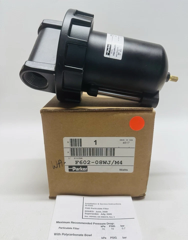 NEW Parker F602-08WJ/M4 Pneumatic Air Filter 1” - Image 1 of 1