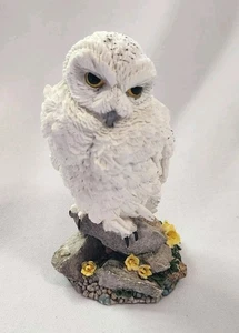 The Franklin Mint - Magnificent World of Owls - Snowy Owl Figurine - Picture 1 of 6