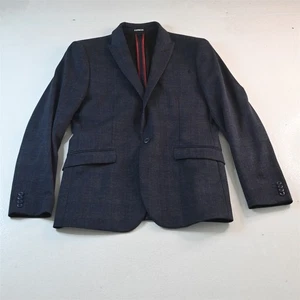 NEW Express 38R Blue Glenn Check Slim Mens Blazer Suit Jacket Sport Coat - Picture 1 of 12