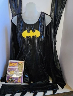 RUBIES Adult BATGIRL Short Dress w/Cape, Leggings, Boot Covers Halloween Costume - Image 1 of 4