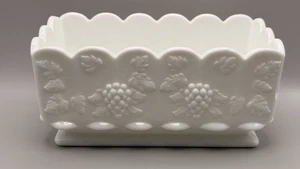 Westmoreland Milchglas getäfelt Traube rechteckig Pflanzgefäß WG Marke Vintage - Bild 1 von 6