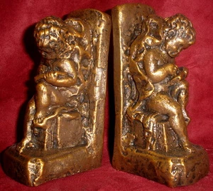 ANGEL CHERUB LIBRARY CLASSIC WINGS CUTE BOOKENDS 14026 - Bild 1 von 1