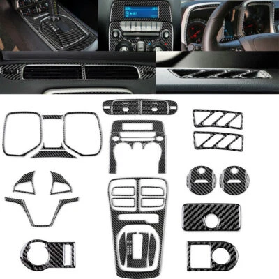 Полный комплект наклеек на салон из углеродного волокна для Chevrolet Camaro 2010-15 40 шт. - Изображение 1 из 4