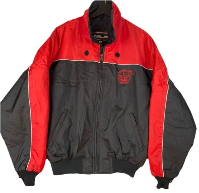 Chaqueta roja vintage Crown Gold Wing Road Riders Association para hombre mediana Foto 1 de 3