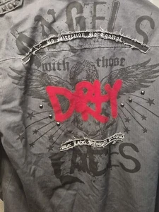 BLAC LABEL Men's Long Sleeve Button Down 3xl Y2K GRUNGE AFFLICTION AESTHETIC - Picture 1 of 3