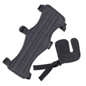 Guantes de tiro con arco y protectores de brazo arco flecha protectores de brazos protector de dedos grueso - Imagen 1 de 12