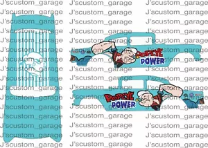 Hot Wheels Popeye 55 Gas 1/64 kundenspezifisch Wasserschiebeaufkleber - Bild 1 von 2
