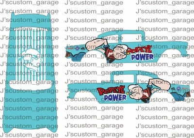 Popeye 55 gasser 1/64 custom water slide decal Compatible for Hot Wheels - Image 1 of 2