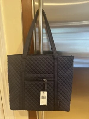 Vera Bradley Women's Cotton Vera Tote Bag True Classic Navy NWT - Image 1 of 4