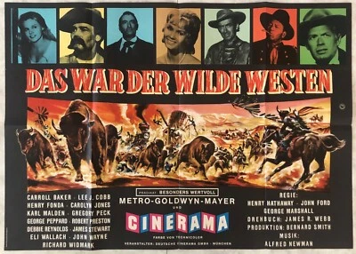 Das war der Wilde Westen  seltenes Quer - EA - A1- Plakat Cinerama  John Wayne - Bild 1 von 2