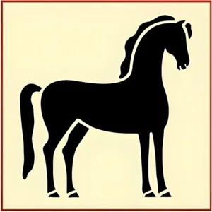 PLANTILLA DE CABALLO 1 - ANIMAL Reutilizable Caballo Mylar PLANTILLA - La Plantilla Artística - Imagen 1 de 6