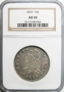 1810 Capped Bust Half Dollar NGC AU-50 - Bild 1 von 2
