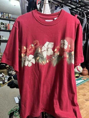 Camiseta Hombre Navidad Mediana Roja Boca Clásicos Santa Flores  Foto 1 de 4