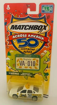 2001 Matchbox Across America 50th Birthday Virginia Police Chevy Impala NEW - Image 1 of 3