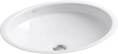 Pia Kohler undermount lona de ferro fundido k-2874-0 overflow - Imagem 1 de 2