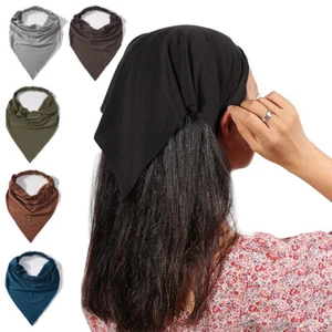 1-6 Pezzi Fascia Sciarpa,Elastico Grande Boho Triangolo Bandana Sciarpe Testa Fazzoletto- - Foto 1 di 35